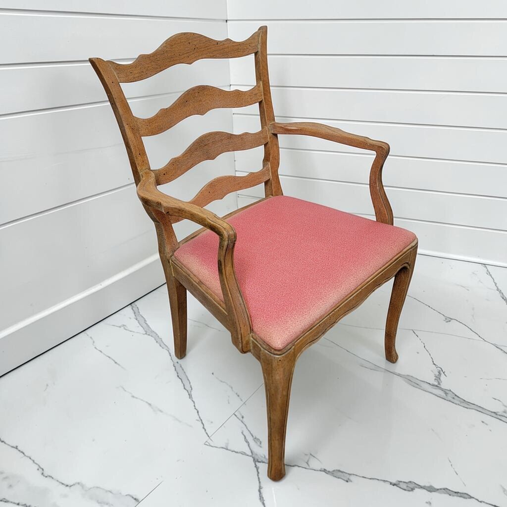 8306 Mid Century French Provicial Ladder- Back #Armchair