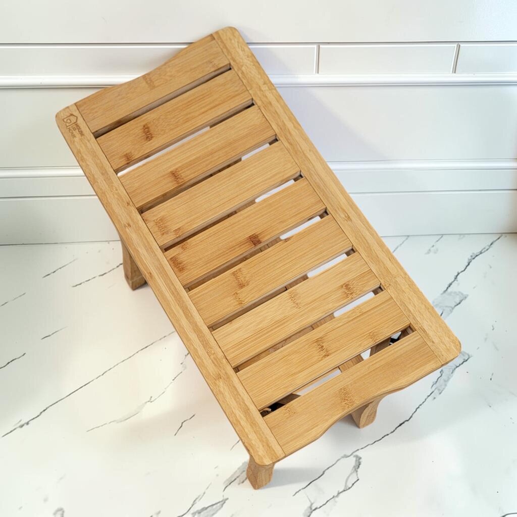 8392 2 Tier Bamboo Shower Bench