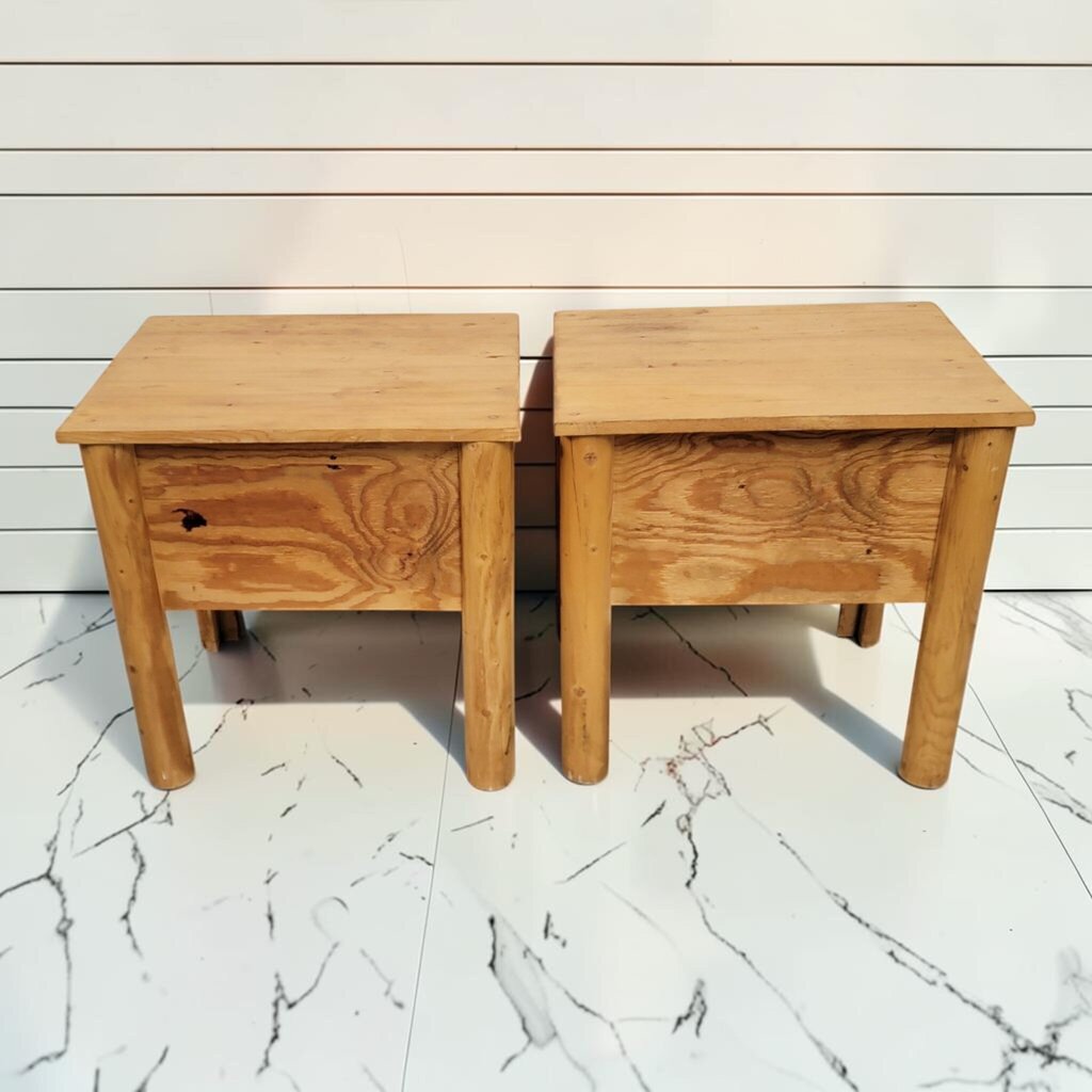 8394-8395 Contemporary Rustic Pine Nightstand ~ FURNITURE