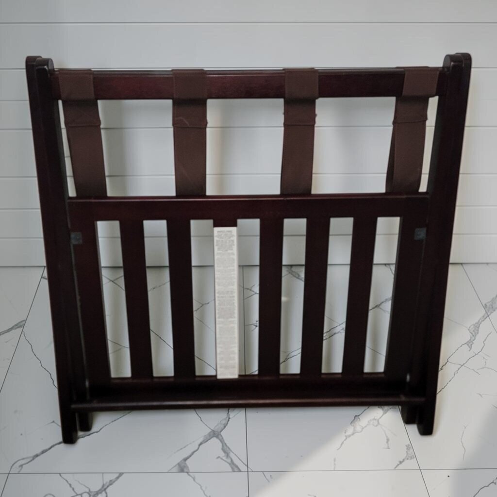 8453 Espresso Wood Luggage #Rack with Lower Shelf ~ FURNITURE