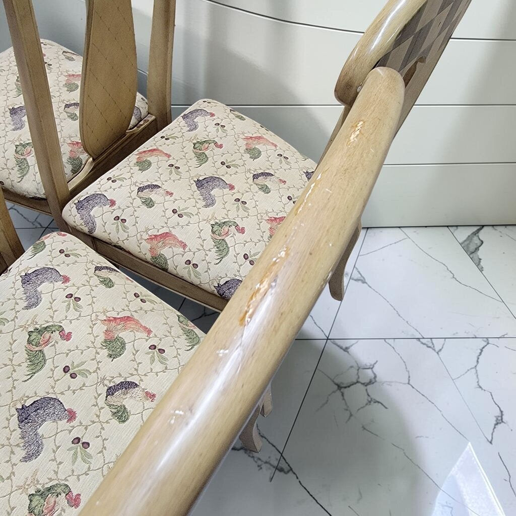 8496-8499 French Country Rooster Tapestry Dining #Chair