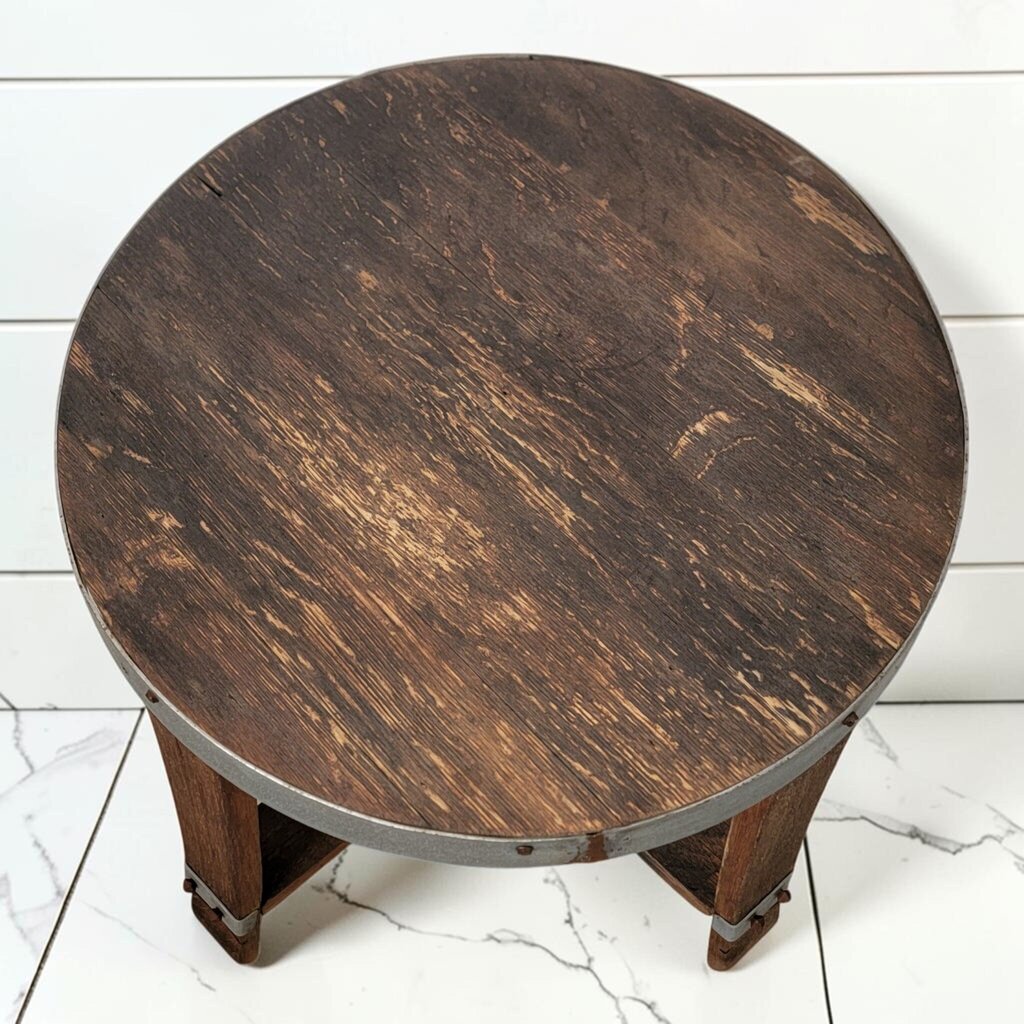 8515 Rustic WIne Barrel Accent #Table