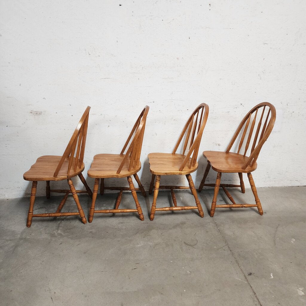 8486-8489 Oak Windsor Chairs