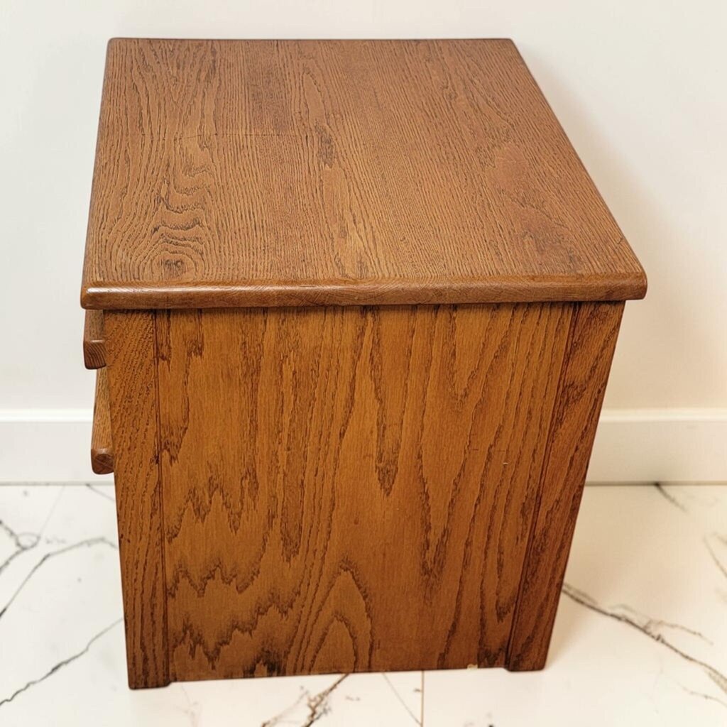 8548 Oak Two- Drawer Storage Cabinet
