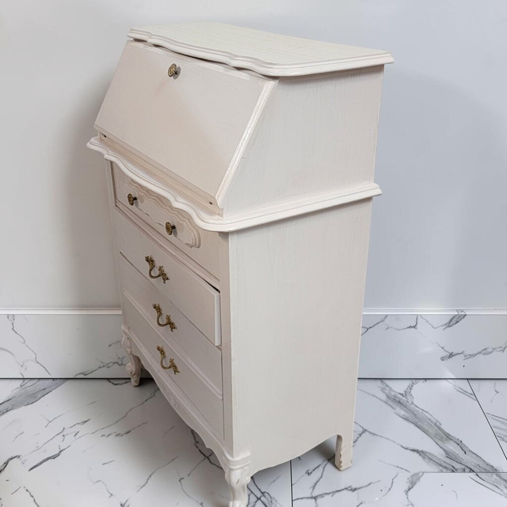 8598 Painted French Provincial Secretary #Desk