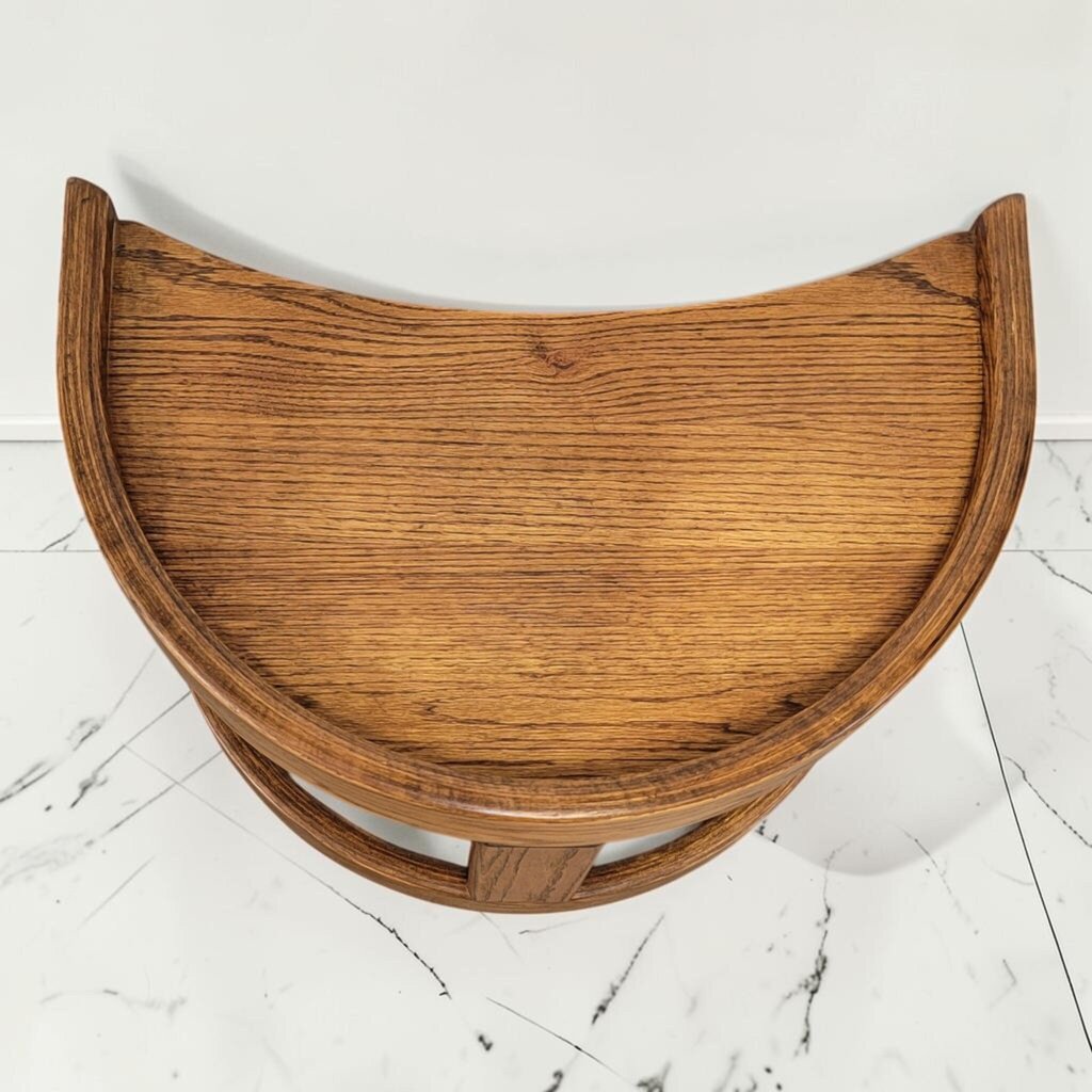 8698 Mid-Century Modern Studio Craft Oak Crescent #Stool