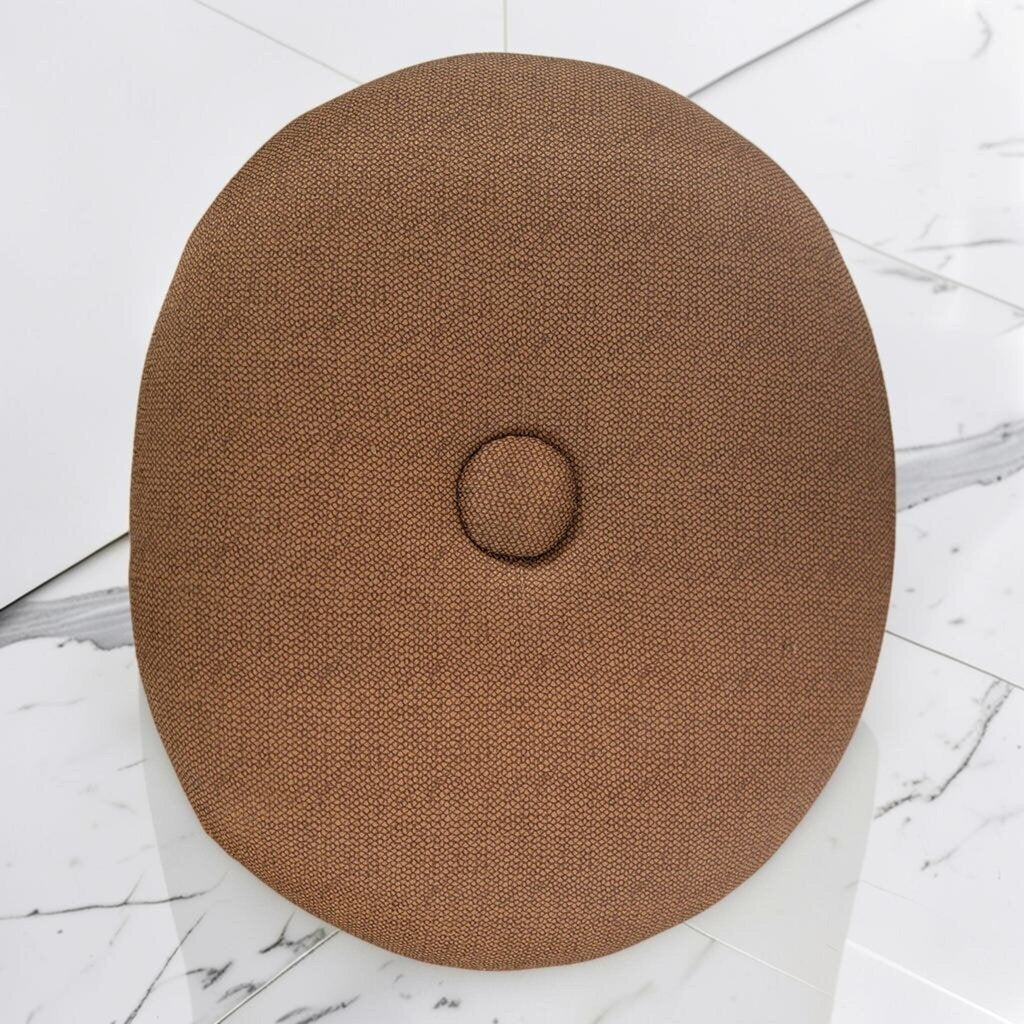 8703 Vintage Button-Tufted Round Vanity #Stool with Pleated Skirt