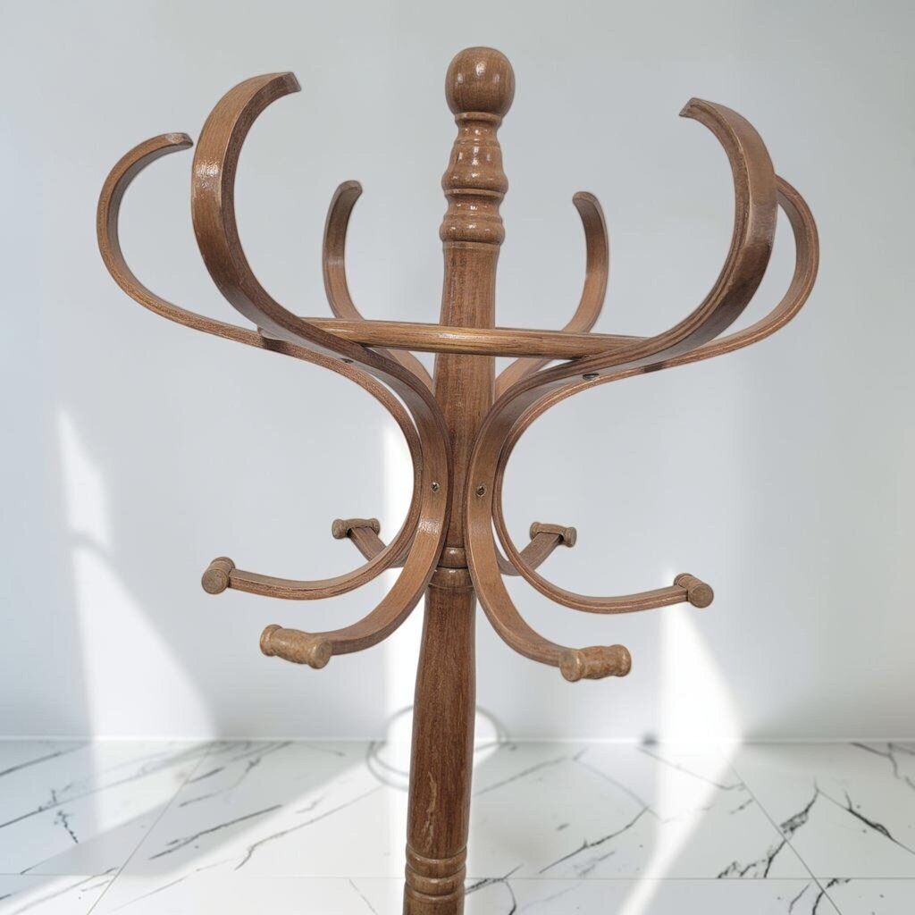 8714 Vintage Thonet-Style Bentwood Coat #Rack and Umbrella Stand