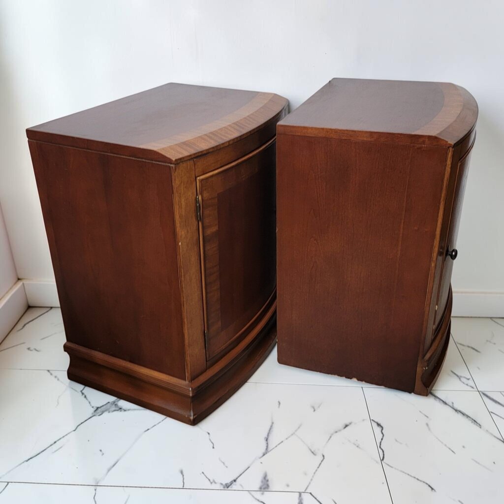8750-8751 Mid Century Modern Curved Front #Nightstand
