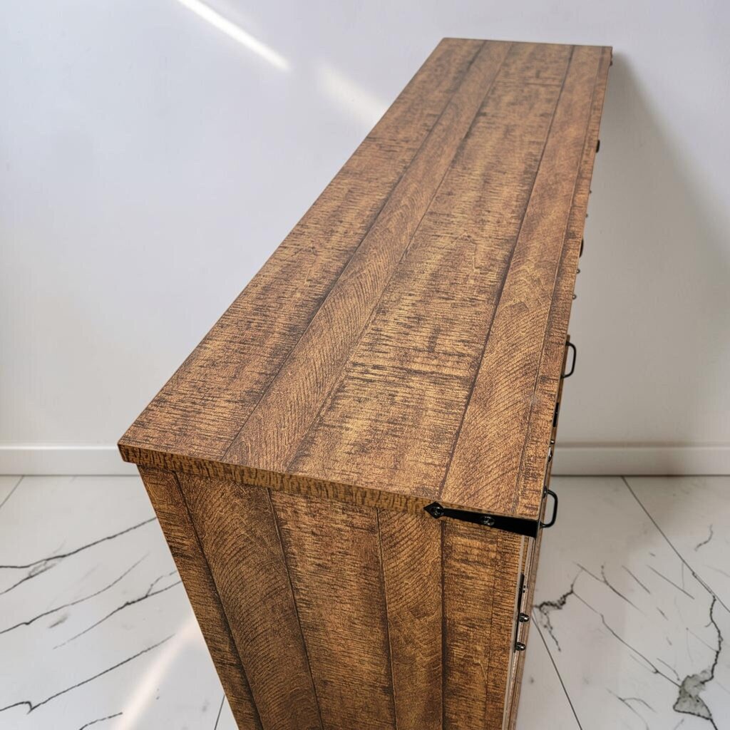 8783 Farmhouse Rustic Wood and Metal #Sideboard ~ FURNITURE
