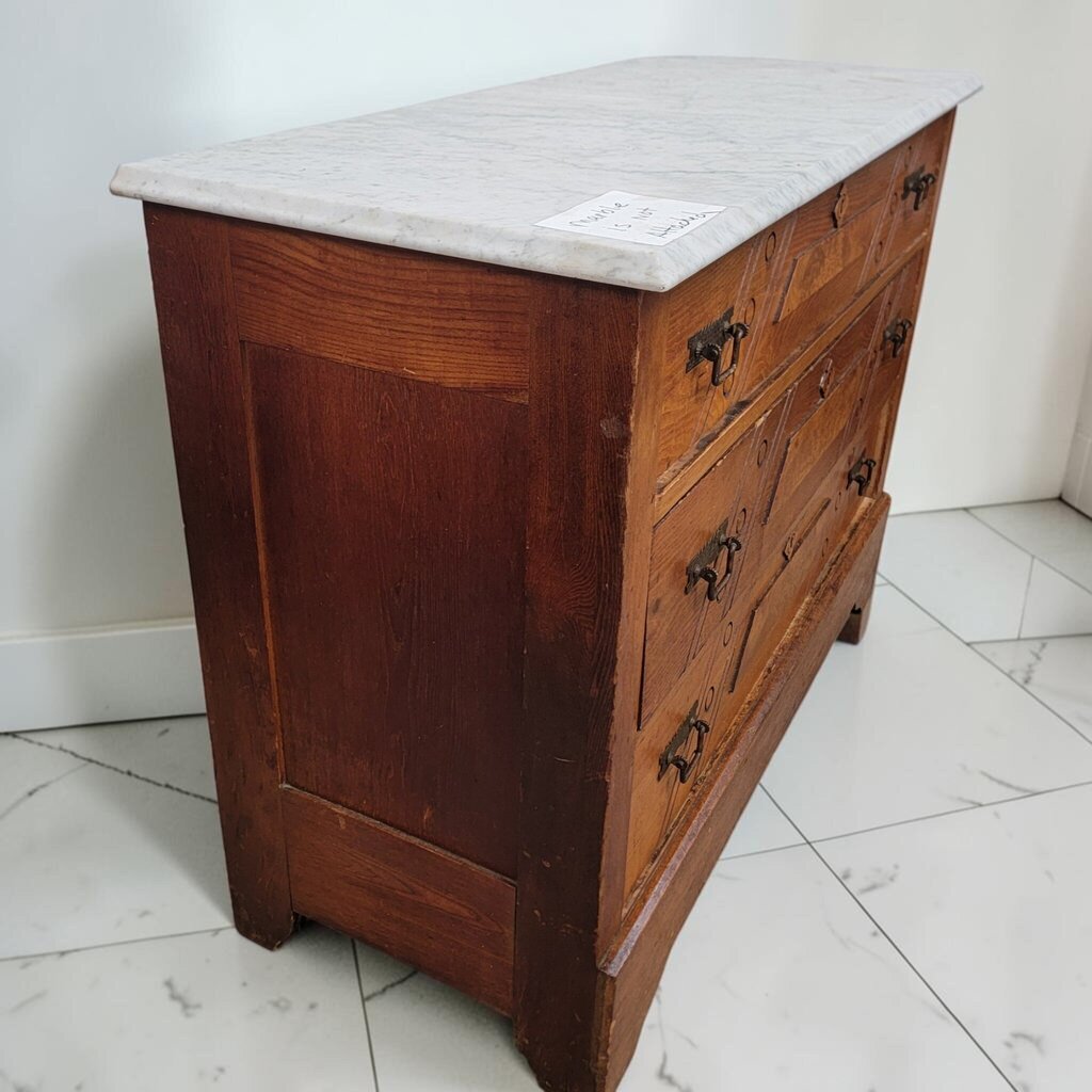 8799 Late Victorian Eastlake Marble-Top #Chest of Drawers ~ FURNITURE
