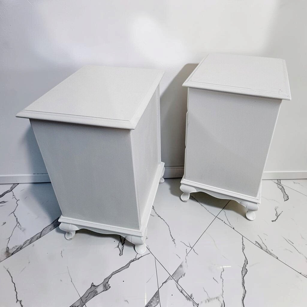 8848-8849 White French Provincial Three-Drawer #Nightstands