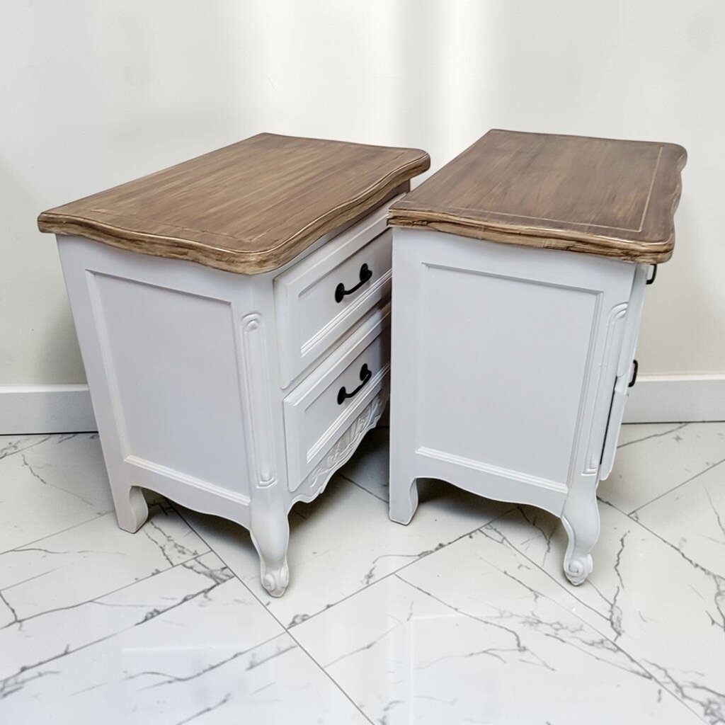 8875-8876 Refinished French Provincial Style 2- drawer #Nightstand