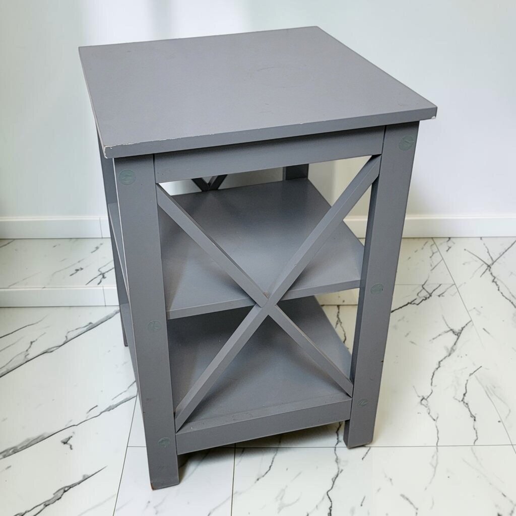 8877 Contemporary Grey X-Frame Accent #Table