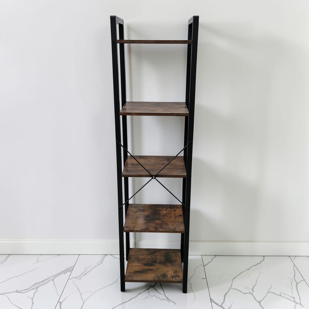8888 Industrial Open- Frame 5- Tier #Bookcase