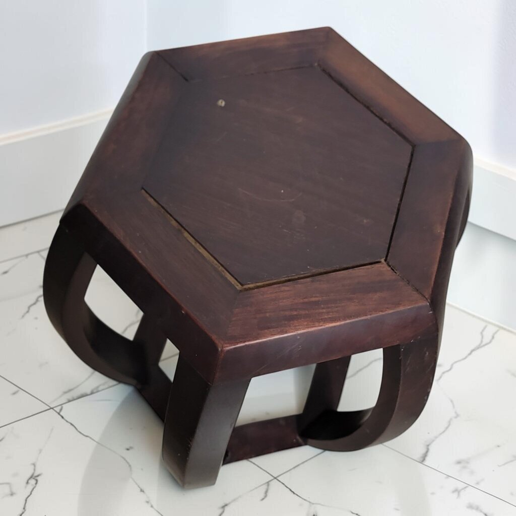 8898 Chinese Hexagonal Openwork Barrel #Stool