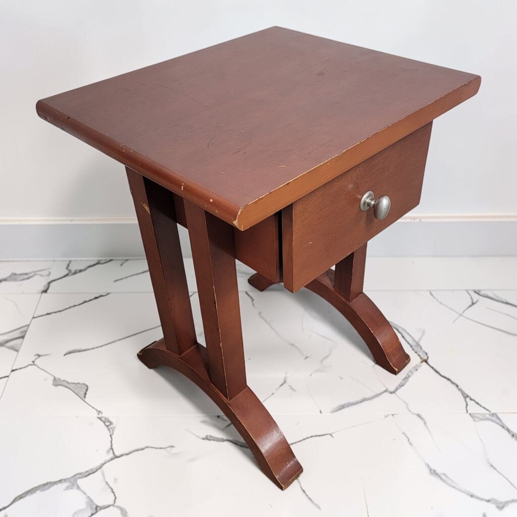 8906 Contemporary Craftsman-Style Single Drawer Side #Table