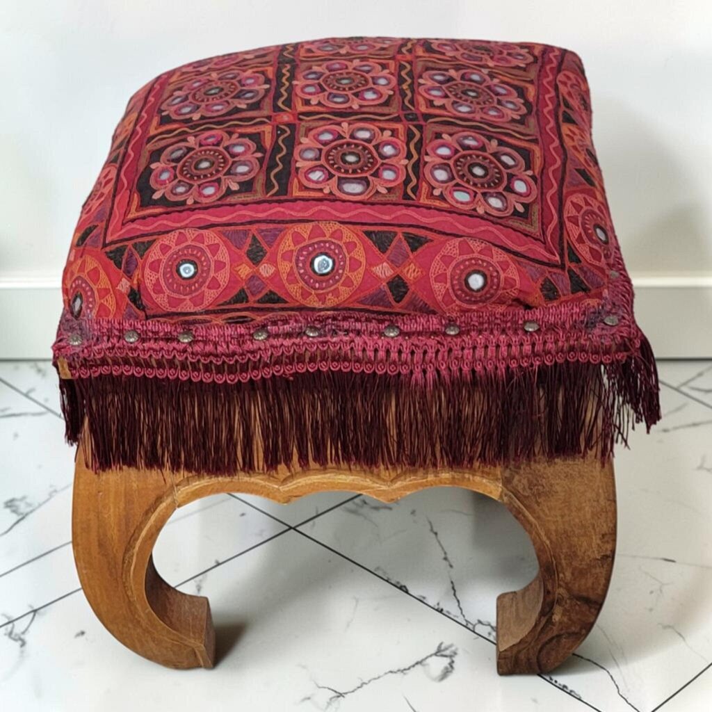 8912 Red Tapestry #Stool