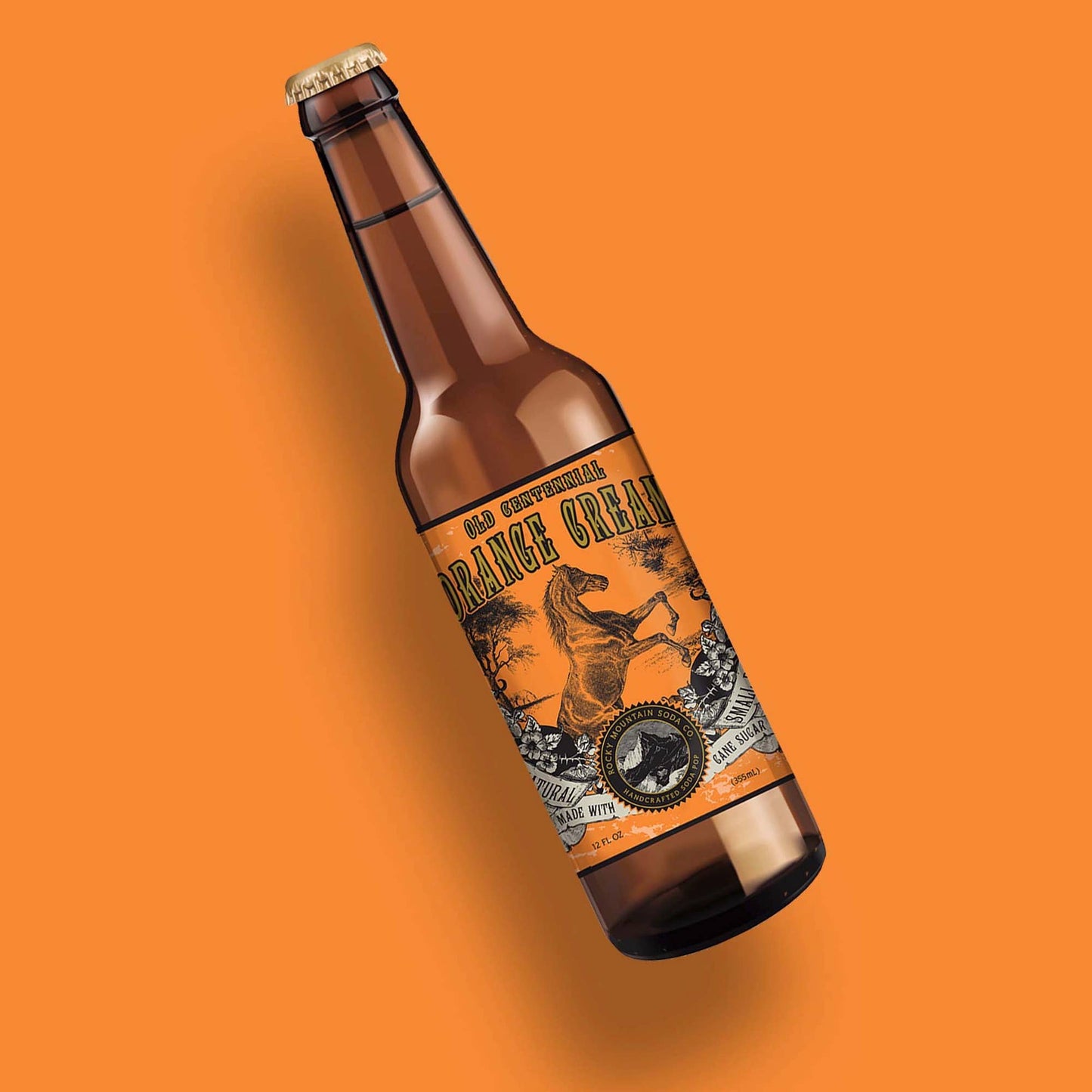 Old Centennial Orange Cream Soda Pop (BOTTLES ONLY)