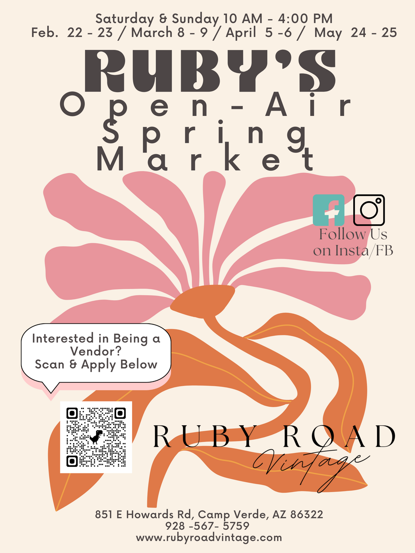 1 Day Vendor Payment For Ruby's Open Air Market