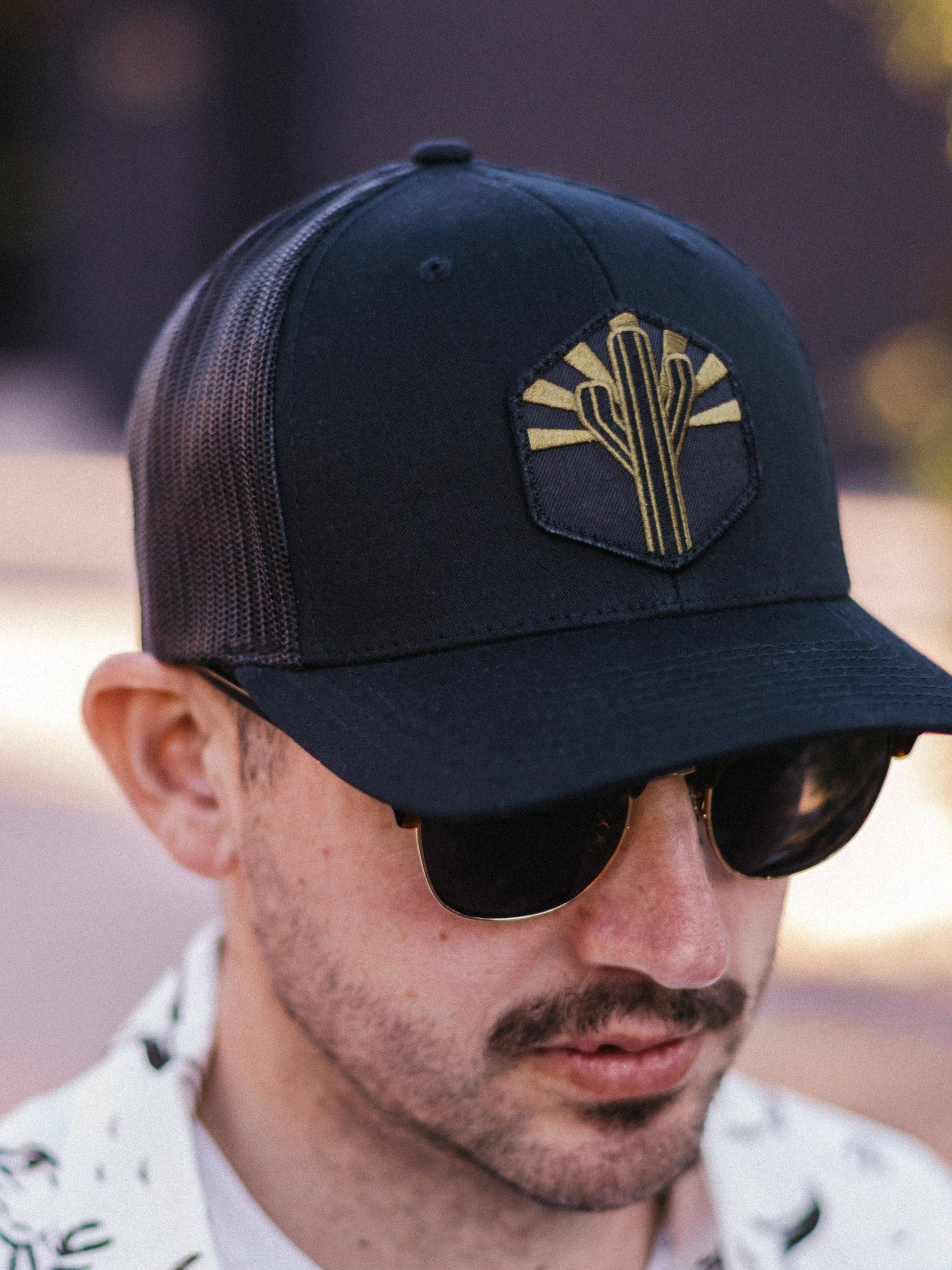 Military Sentinel Curved Trucker - Black