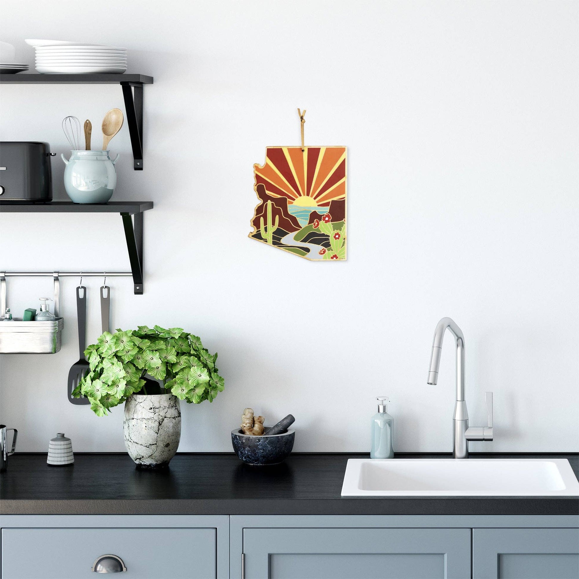 Arizona Cutting Board with Artwork by Summer Stokes Housewares (kitchen)