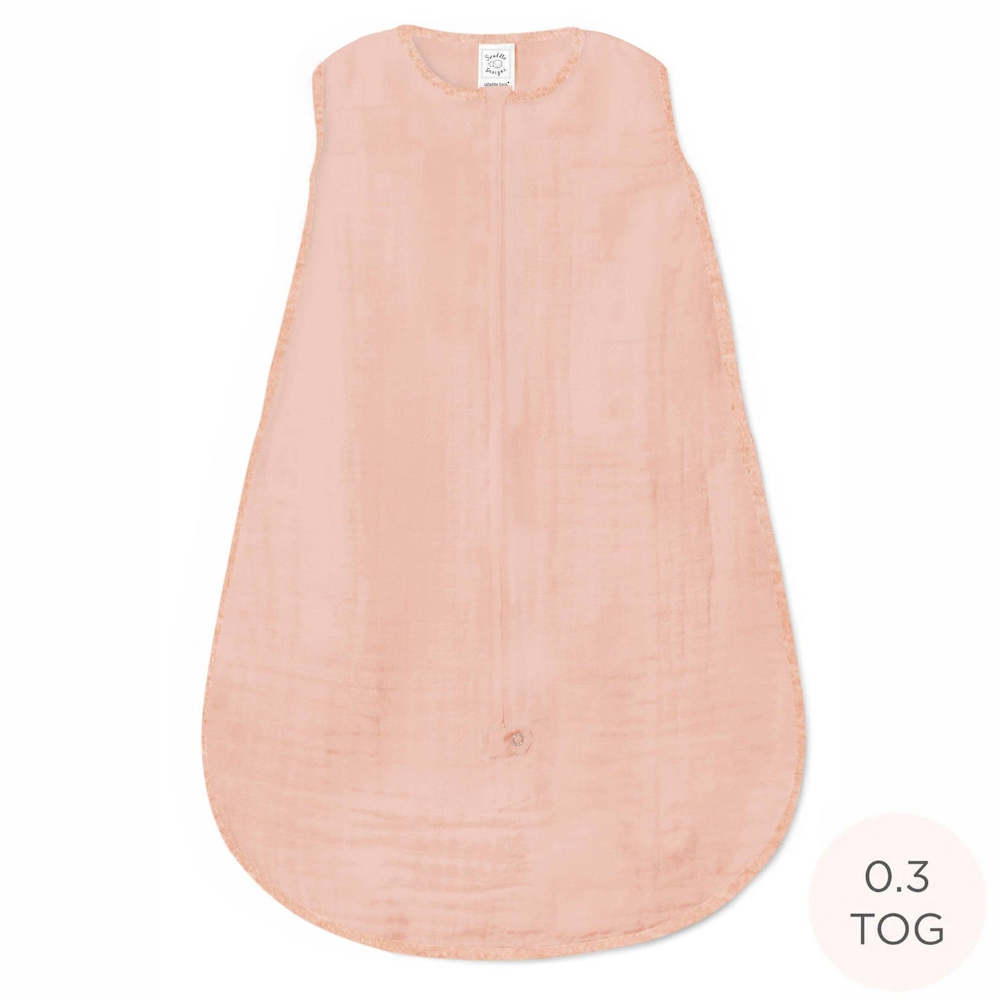 Muslin Non-Weighted zzZipMe Sack - Peach Blush