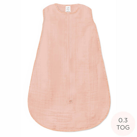 Muslin Non-Weighted zzZipMe Sack - Peach Blush