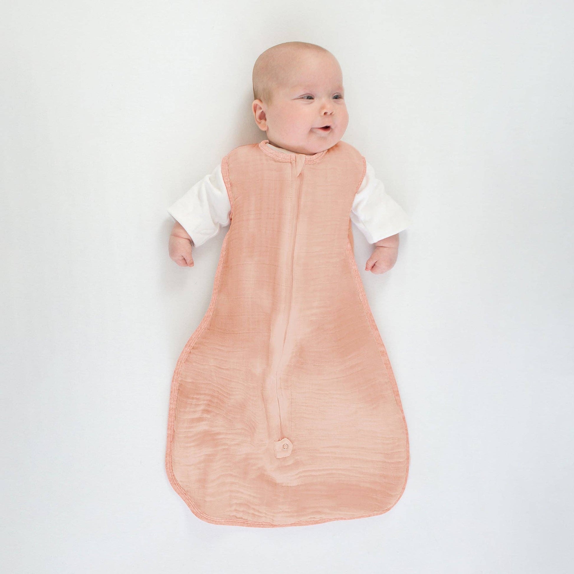 Muslin Non-Weighted zzZipMe Sack - Peach Blush
