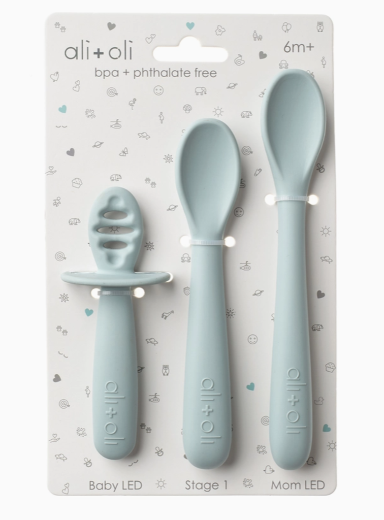 Ali + Oli Multistage Spoon Set for Baby (Blue) Blue New BABY