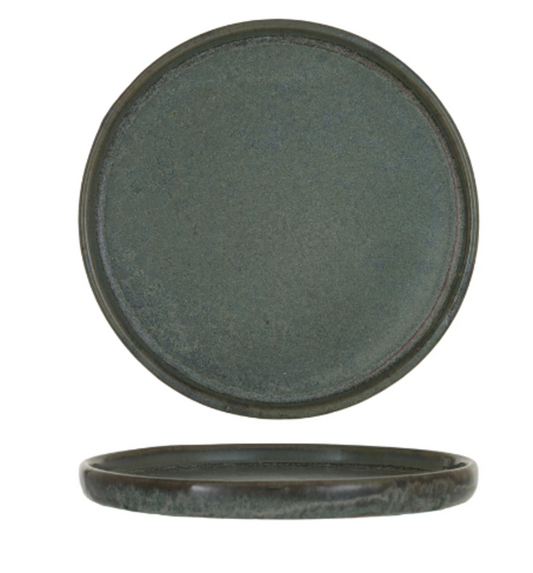 7'' Round Stoneware Plate 7" Round Green New * Home
