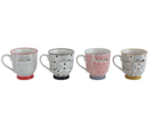 Hand-Stamped Mug with Tea Bag Holder New * Home