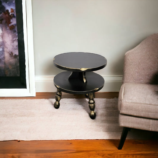 5104 Retro Black and Gold Accent #Table