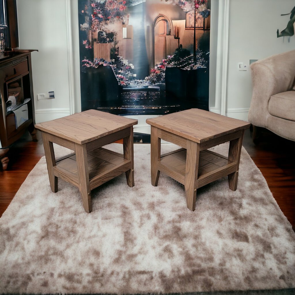 5137 & 5138 Handcrafted Oak Side #Table