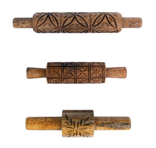 Mango Wood Rolling Pin- Small New Houseware / Decor (Butterfly)