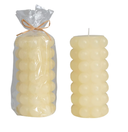 Unscented Hobnail Pillar Candle