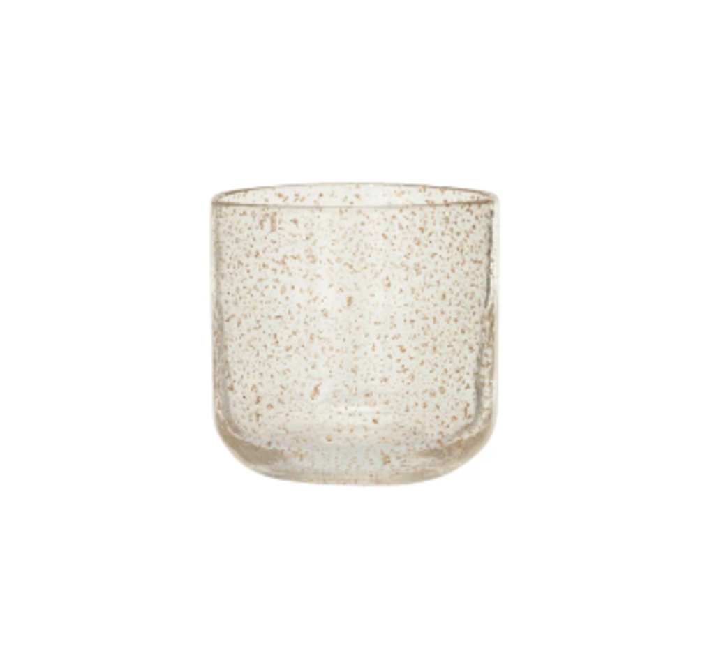 8 oz. Seeded Drinking Glass w/ Gold Color Flecks New * Kitchen | Housewares