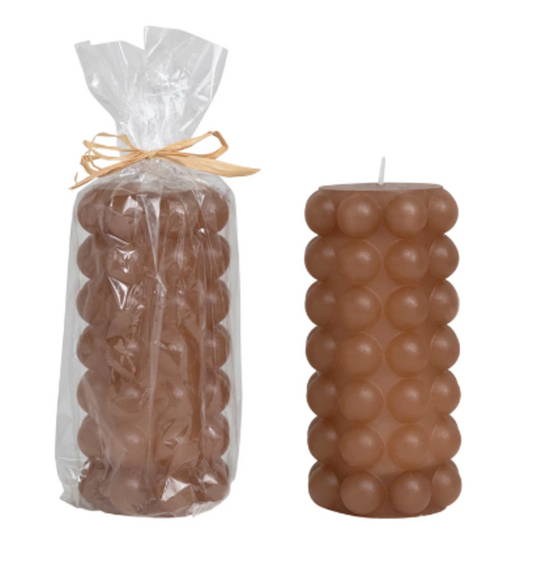 Unscented Hobnail Pillar Candle