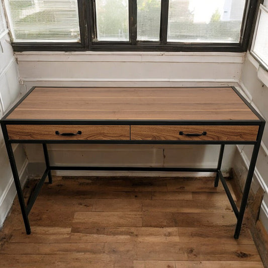 5409 Industrial Metal and Woodgrain Desk