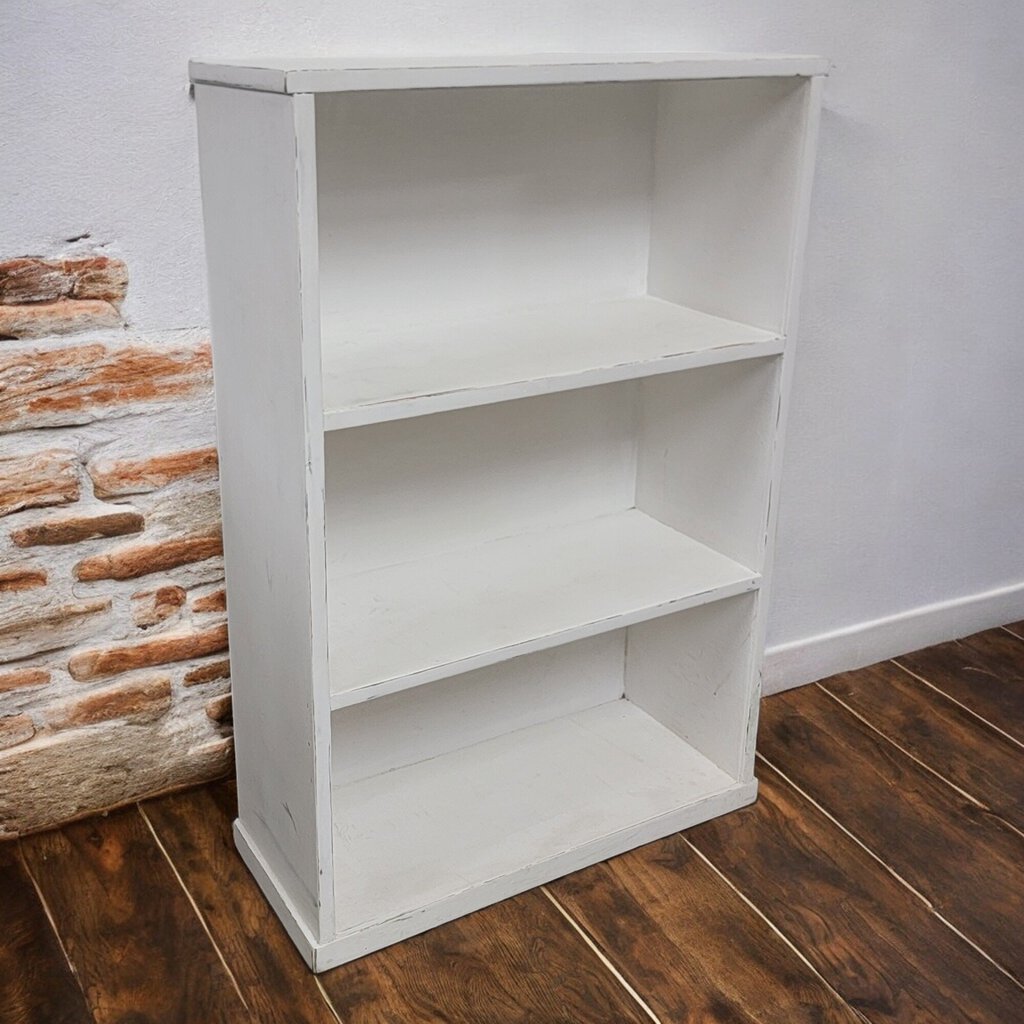 5428 Shabby White 4 Tier Bookshelf