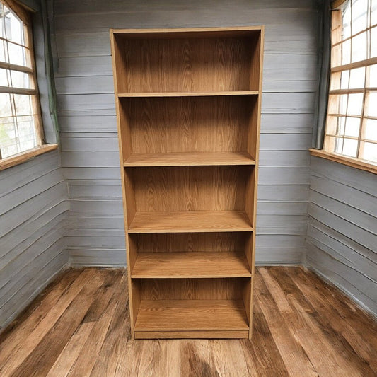 5440 Oak Woodgrain 5 Shelf Bookcase