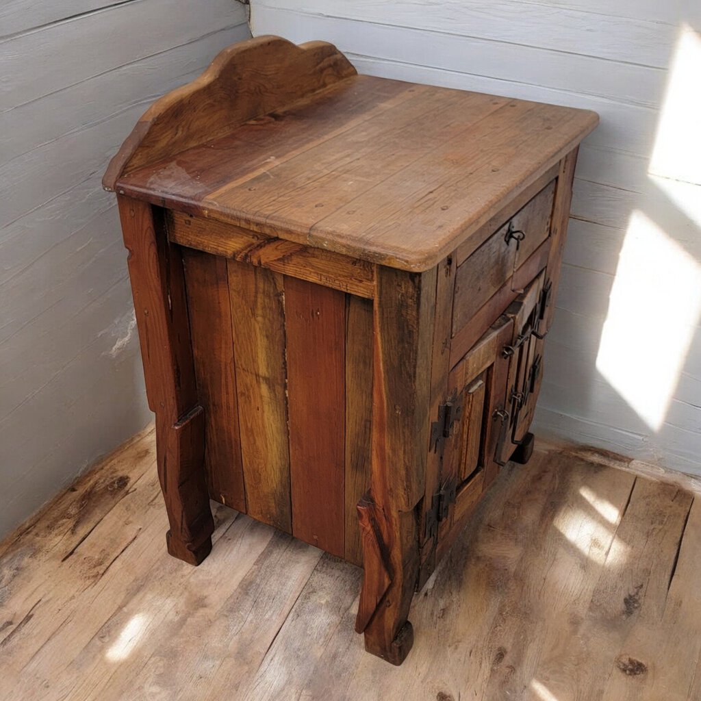 5460 Mexican Pine Cabinet Nightstand