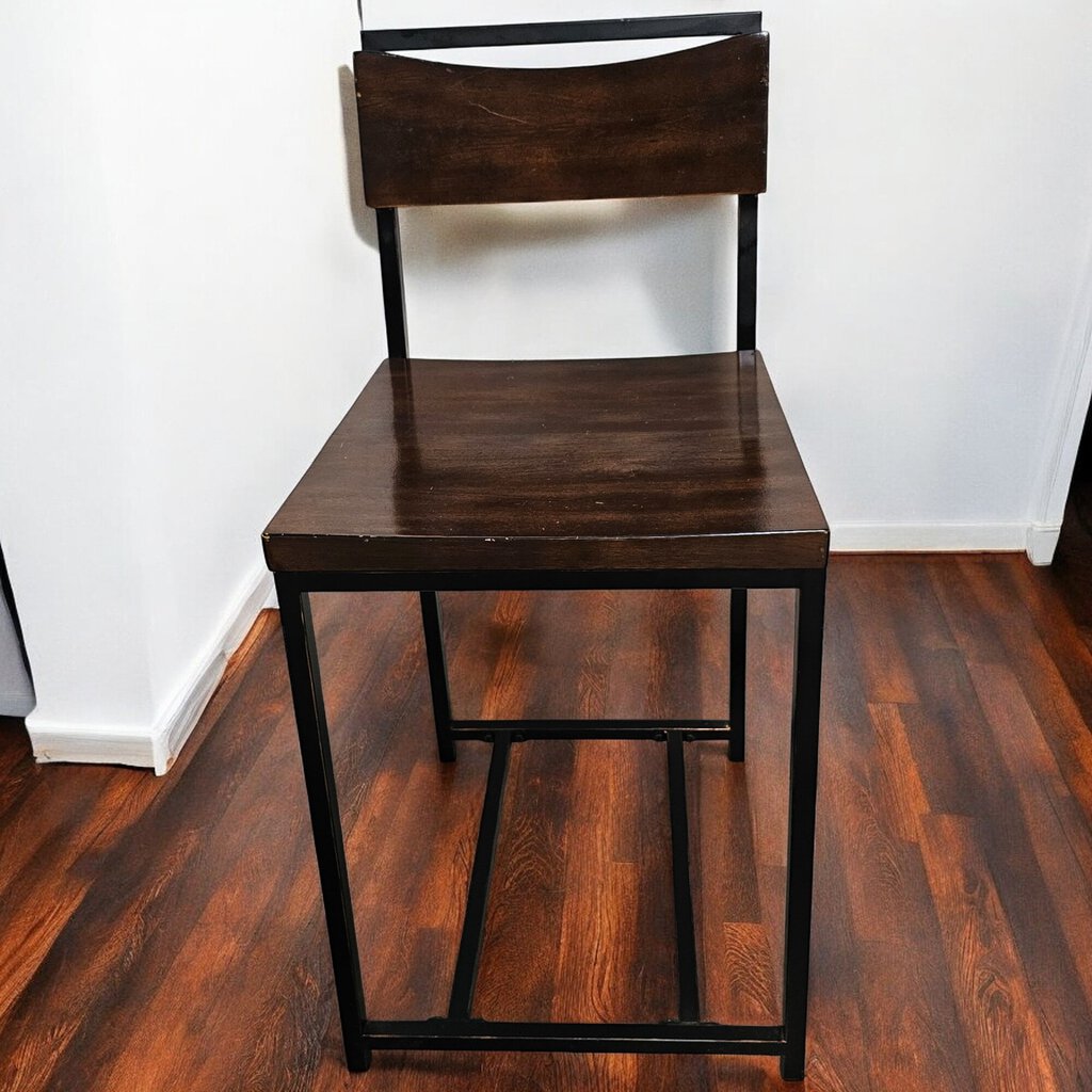 5492 Industrial Wood & Metal Bar Chair