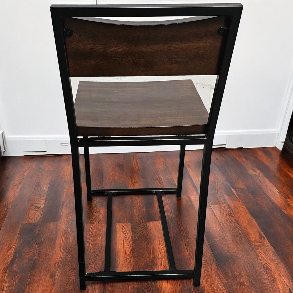 5492 Industrial Wood & Metal Bar Chair