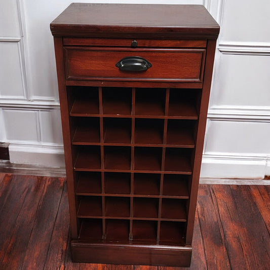 5656 Cherry Wine Cabinet with Drawer and Pull out Tray