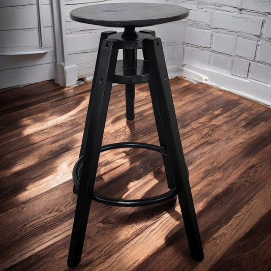 5741 Industrial Black Barstool