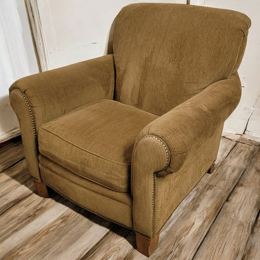 5783 BROWN CORDUROY #CHAIR WITH NAILHEAD TRIM