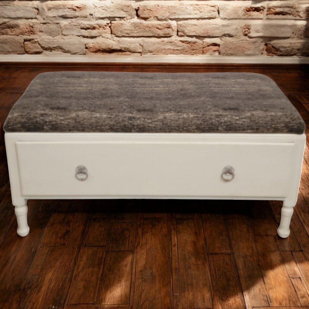 5787 Vintage Upholstered Storage #Bench