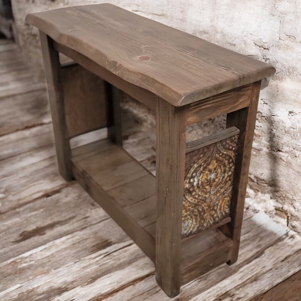 5789 Handcrafted Pine & Tin #Console