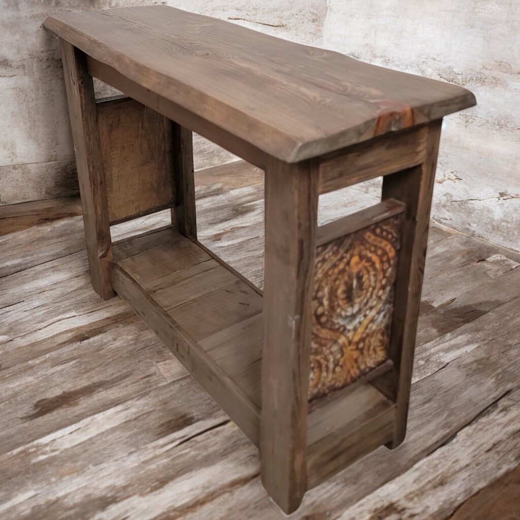 5789 Handcrafted Pine & Tin #Console